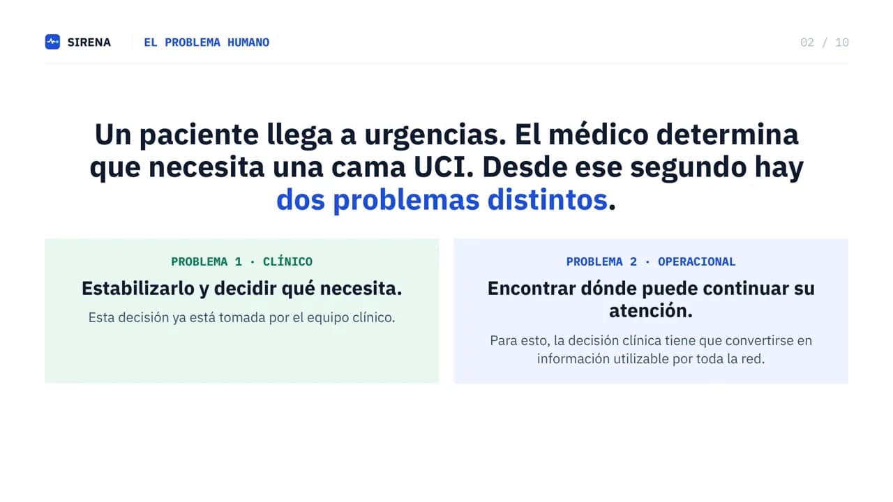 Lámina de la presentación de SIRENA