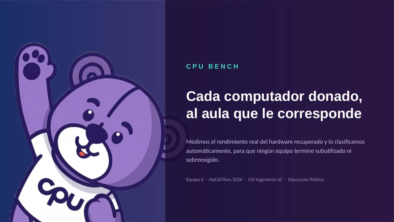 Lámina de la presentación de CPU-Benchmark