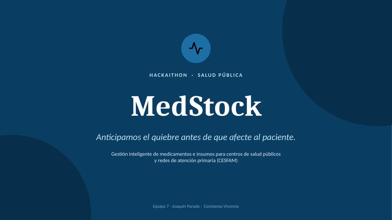 Lámina de la presentación de MedStock
